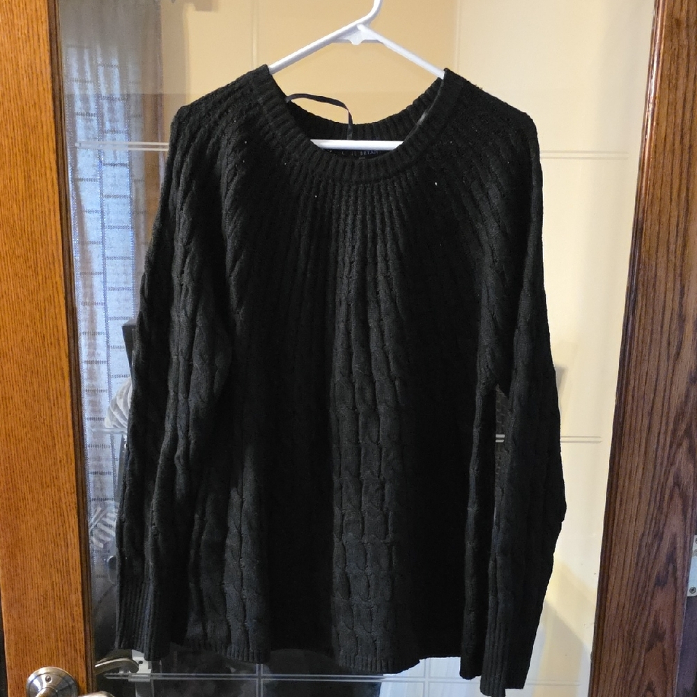 Lane Bryant Black Cable Knit Men's Sweater